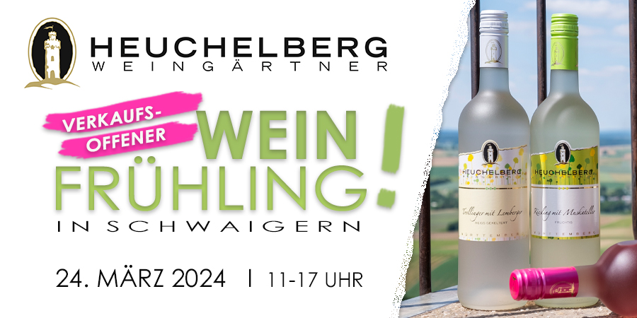 WEINFRÜHLING - Der verkaufsoffene Frühlingssonntag in Schwaigern am 24. März 2024