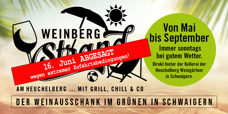 WEINBERGSTRAND AM HEUCHELBERG mit Grill, Chill & Co. - ENTFÄLLT wegen extremer Zufahrtsbedingungen - Triathlon Heilbronn